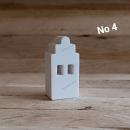 Deko 1 Petit Häuschen Scandi Style No 4 weiß